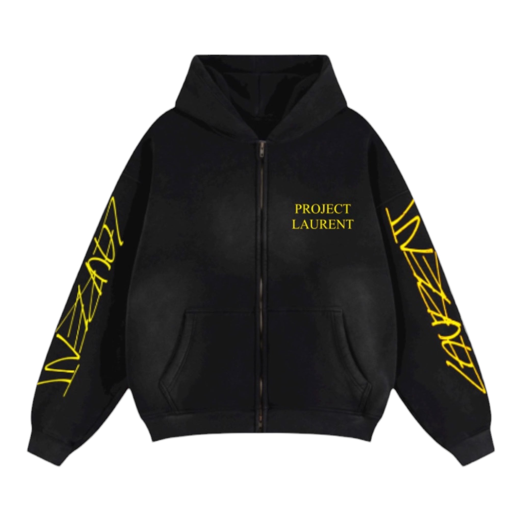 Black Project Laurent Graffiti Zip Up