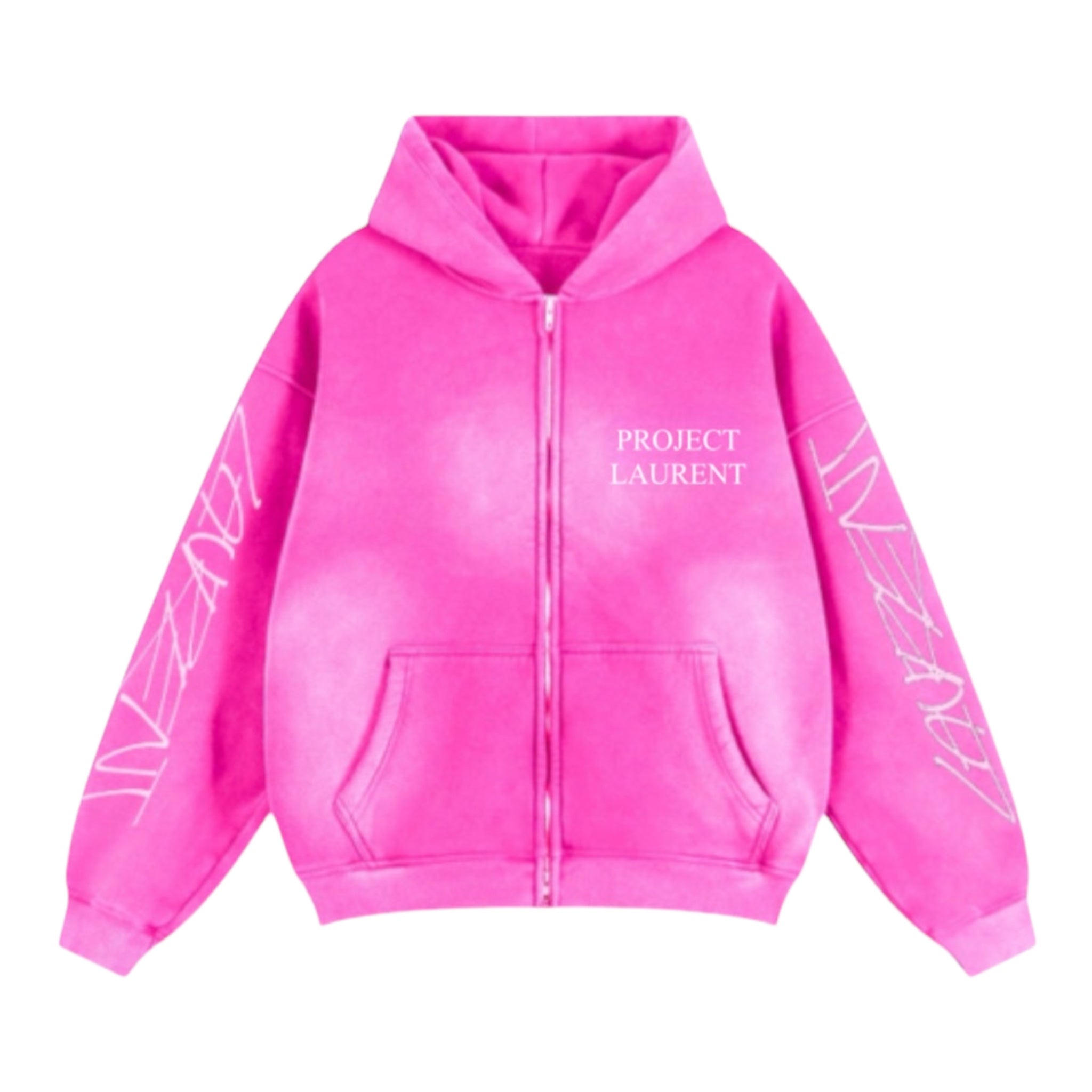 Pink Project Laurent Graffiti Zip Up