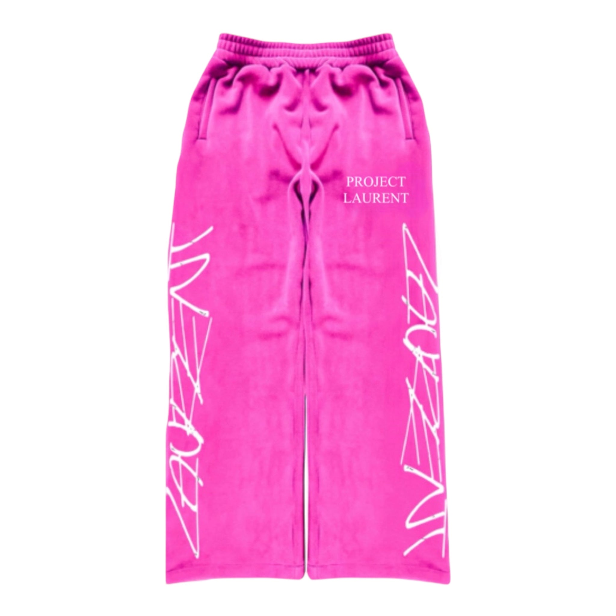 Pink Project Laurent Graffiti Sweatpants
